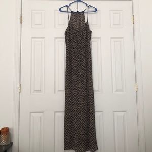 Black and Tan maxi dress